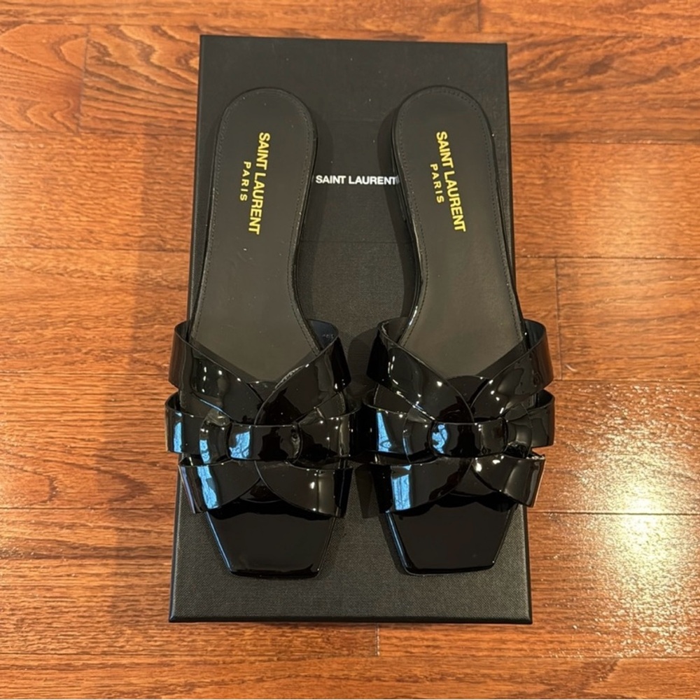 Saint Laurent Tribute Mules (Black) Sandals & Malone Souliers sandals size 38